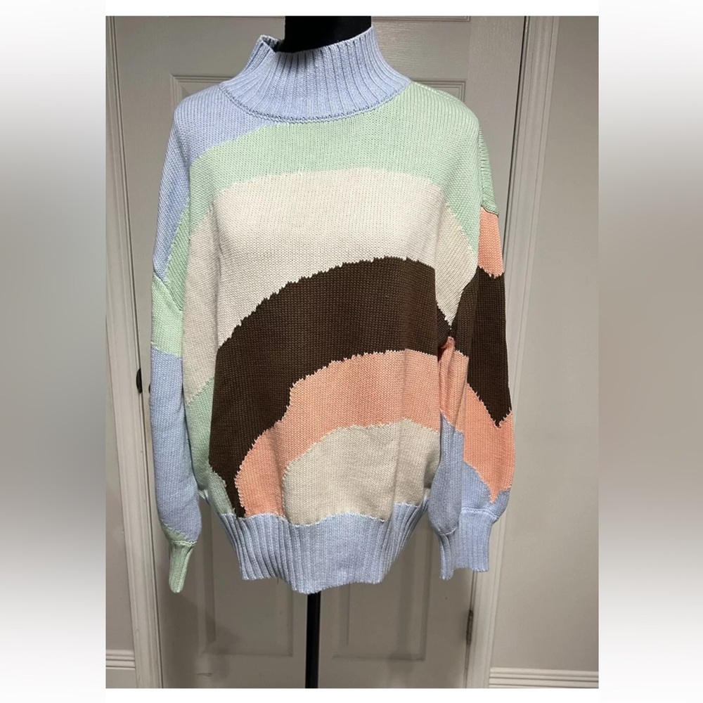 525 America Colorblock Turtleneck Women's Size M